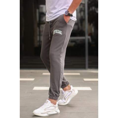 Madmext Men Printed Smoke Gray Sweatpants 5616 - Füme