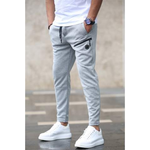 Madmext Men Basic Gray Sweatpants 4207 - Gri