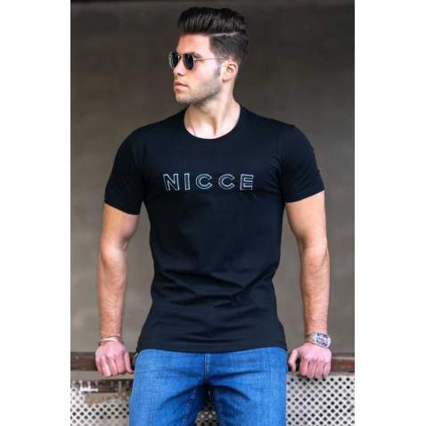 Madmext Men Printed Black T-shirt 4963 - Siyah