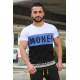 Madmext White "Money" Printed T-shirt for Men 3077 - Beyaz