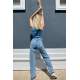 Mad Girls Blue Palazzo Jeans Mg1155 - Mavi