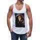 Madmext White Bob Marley Printed T-shirt for Men 2632 - Beyaz