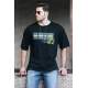 Madmext Black Printed T-shirt for Men 4972 - Siyah