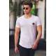 Madmext Men Ripped White T-shirt T4002 - Beyaz