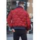 Maroon Puffer Jacket 5739 - Bordo