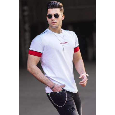 Madmext Men White T-shirt 4977 - Beyaz