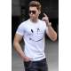 Madmext Men Printed White T-shirt 5060 - Beyaz