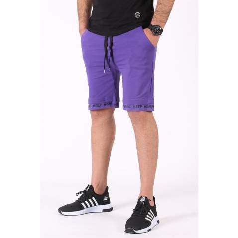 Madmext Purple Basic Capri for Men 4233 - Mor