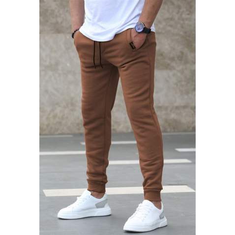 Madmext Men Plain Coffee Brown Sweatpants 4210