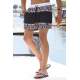 Black Designed Swim Shorts 5788 - Siyah