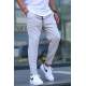 Men Striped Dye Gray Sweatpants - Boyalı gri