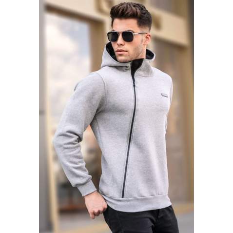 Madmext Men Anthracite Sweater With Zipper 5335 - Antrasit