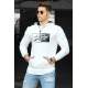 Madmext White Men's Sweatshirt 4750 - Beyaz