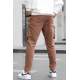 Slim Fit Brown Cargo Trousers For Men 5714 - Kahverengi