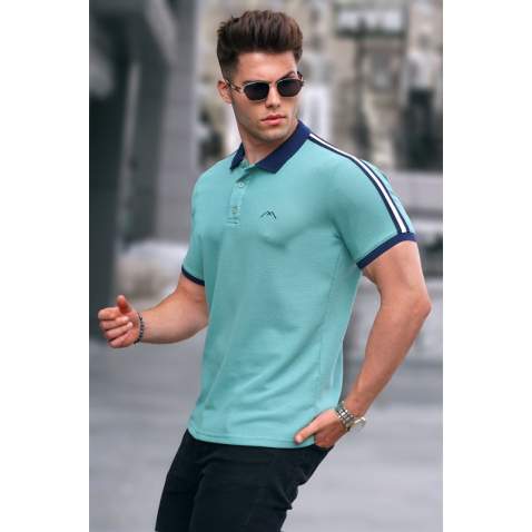 Mint Green Polo T-Shirt 5888 - Mint yeşili