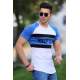 Madmext White Printed T-shirt for Men 3031 - Beyaz