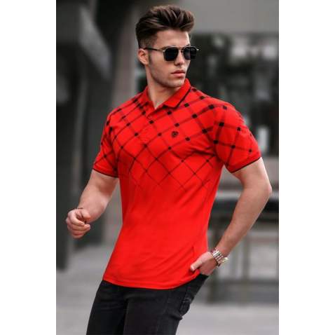 Men Red Polo T-Shirt 5867 - Kırmızı