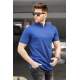 Madmext Men Mock Turtleneck Navy Blue T-shirt 5282 - Lacivert