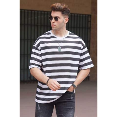 Madmext Men Oversize Black T-shirt 4995 - Siyah