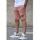 Madmext Soft Pink Striped Capri for Men 2909 - Pudra