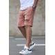 Madmext Soft Pink Striped Capri for Men 2909 - Pudra