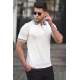 Madmext Men Plain White Polo T-shirt 5099 - Beyaz