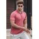 Madmext Men Dusty Rose Knitted Polo T-shirt 5117 - Gül kurusu