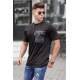 Madmext Men Printed Black T-shirt 5358 - Siyah