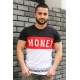 Madmext Black "Money" Printed T-shirt for Men 3077 - Siyah