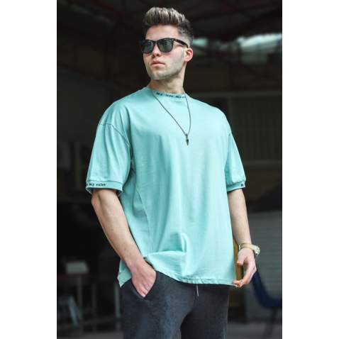 Madmext Men Oversize Mint Green T-Shirt 5803 - Mint yeşili