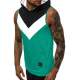 Madmext Men Sleeveless Green Hoodie 2897 - Yeşil