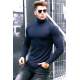 Madmext Navy Blue Turtleneck Men Jumper 9421 - Lacivert