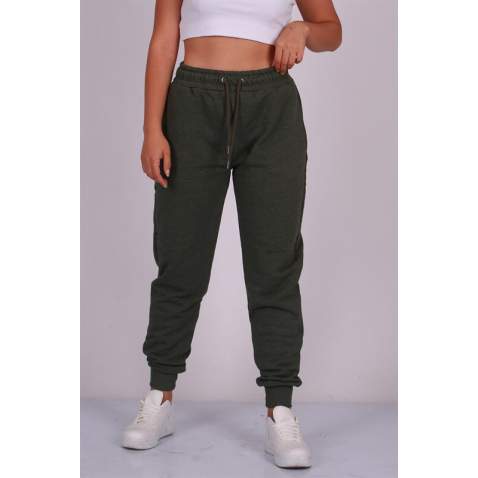 Mad Girls Khaki Basic Sweatpants MG090 - Haki