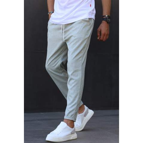 Men Green Slim Fit Jogger Trousers 5471 - Yeşil