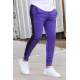 Mens Sweatpants In Striped Design Purple Color 2926 - Mor