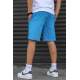 Madmext Blue Capri Shorts 5403 - Mavi