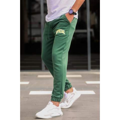 Madmext Printed Green Sweatpants For Men 5616 - Yeşil