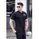 Men Black Polo T-Shirt - Siyah