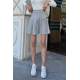 Women Basic Pleated Gray Skirt MG1484 - Gri