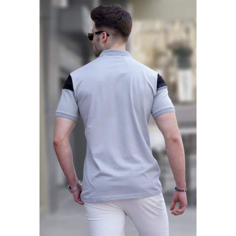 Men Dye Gray Polo T-Shirt 5855 - Boyalı gri