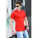 Madmext Red Basic Polo Shirt for Men 4550 - Kırmızı