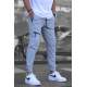 Men Dye Gray Jogger Trousers - Boyalı gri