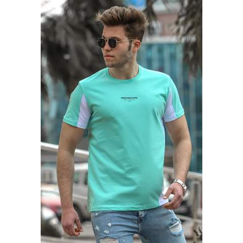 Madmext Turquoise T-shirt for Men 4542 - Turkuaz