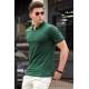 Madmext Men Knitted Seaweed Green Polo T-shirt 5248 - Yeşil