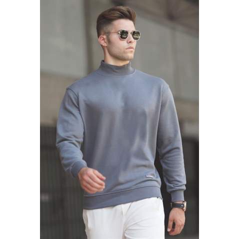 Madmext Men Smoke Gray Knitwear Sweater 5301 - Füme