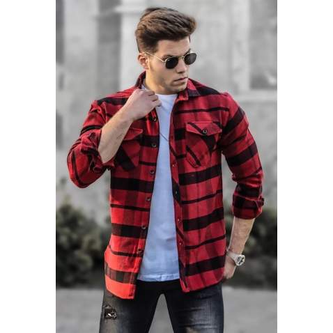 Madmext Men Red Lumberjack Shirt 4950 - Kırmızı