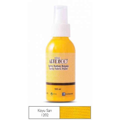 ARTDECO SPREY KUMAŞ BOYASI KOYU SARI 1202 100 ML ÜCRETSİZ KARGO