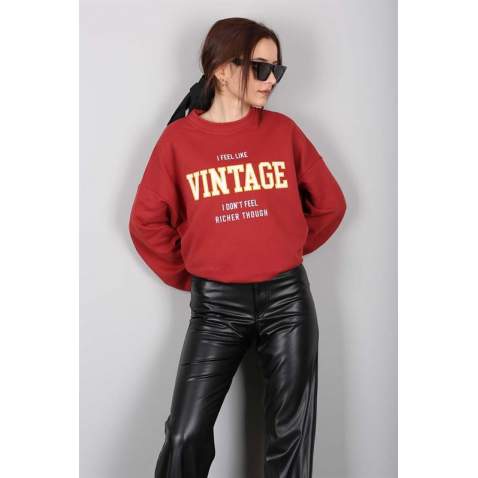 Mad Girls Red Sweatshirt MG970