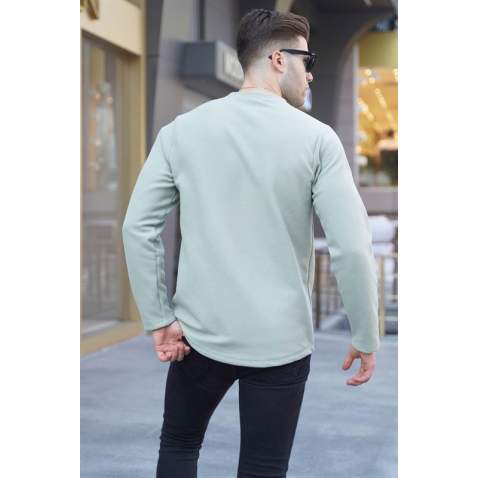 Green Regular Fit Basic Sweatshirt 6023 - Yeşil