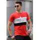 Madmext Red Printed T-shirt for Men 4499 - Kırmızı